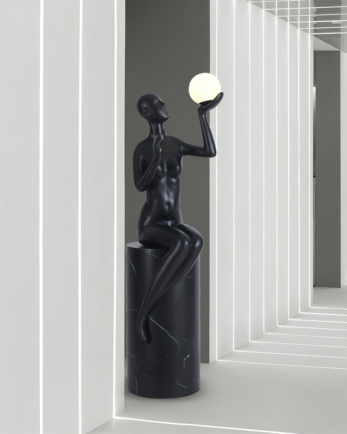 Myron Sculpture Glass Floor Lamp — product view 8