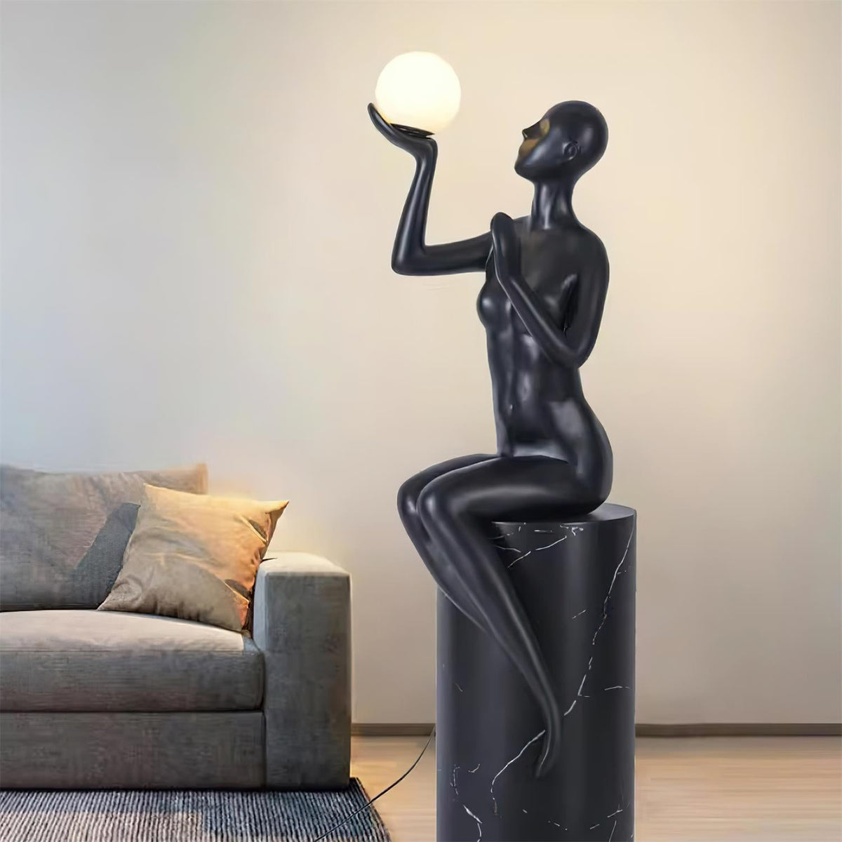 Myron Sculpture Glass Floor Lamp — product view 10