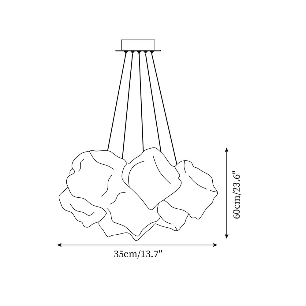 Ice Cubes Glass Chandelier — product view 5