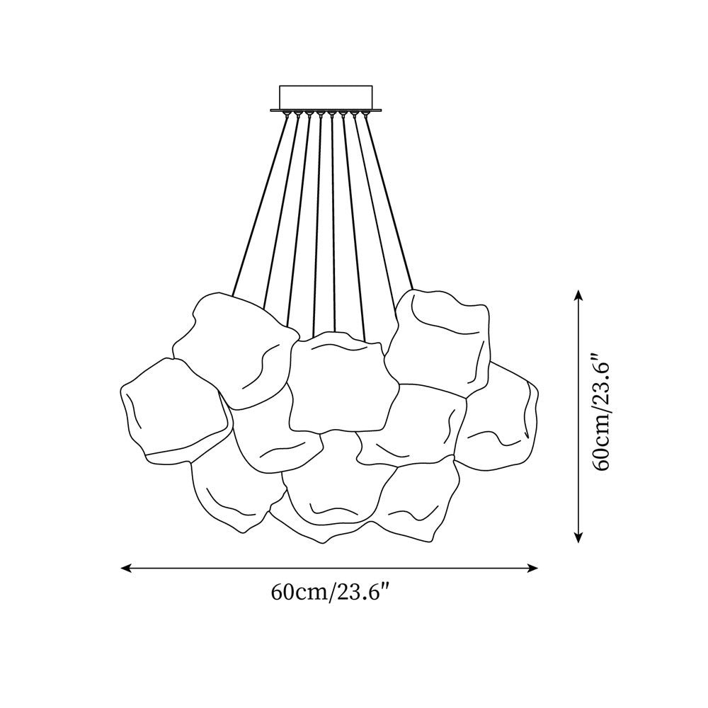 Ice Cubes Glass Chandelier — product view 6