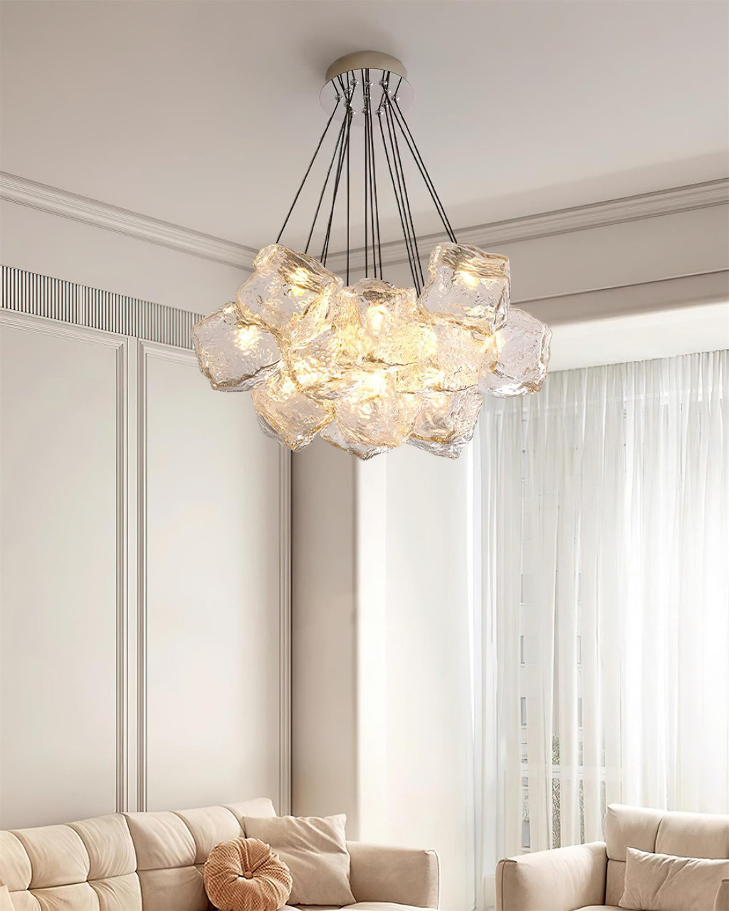 Ice Cubes Glass Chandelier — product view 7