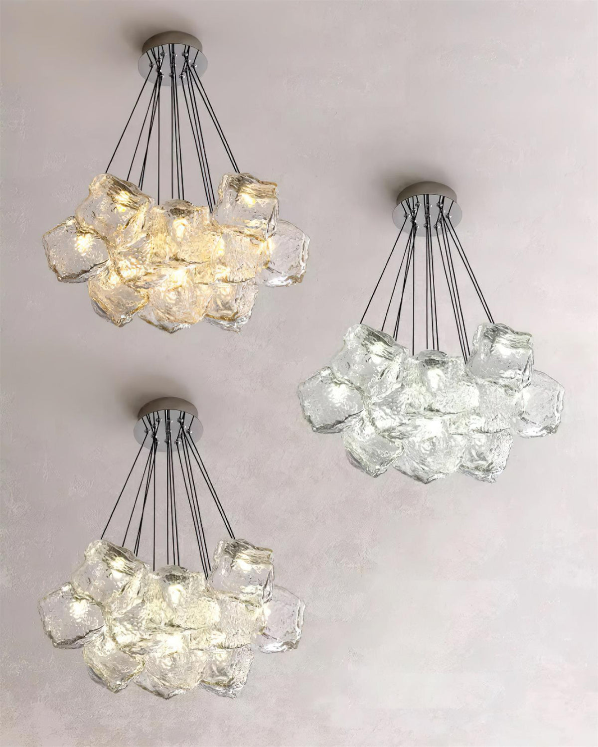 Ice Cubes Glass Chandelier — product view 10