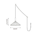 Prairie Pleated Plug In Pendant Lamp — product view 5