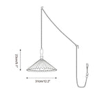 Prairie Pleated Plug In Pendant Lamp — product view 6