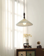 Prairie Pleated Plug In Pendant Lamp — product view 9