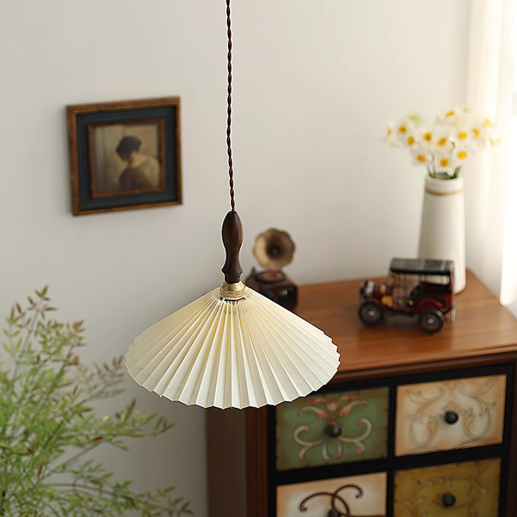 Prairie Pleated Plug In Pendant Lamp — product view 13