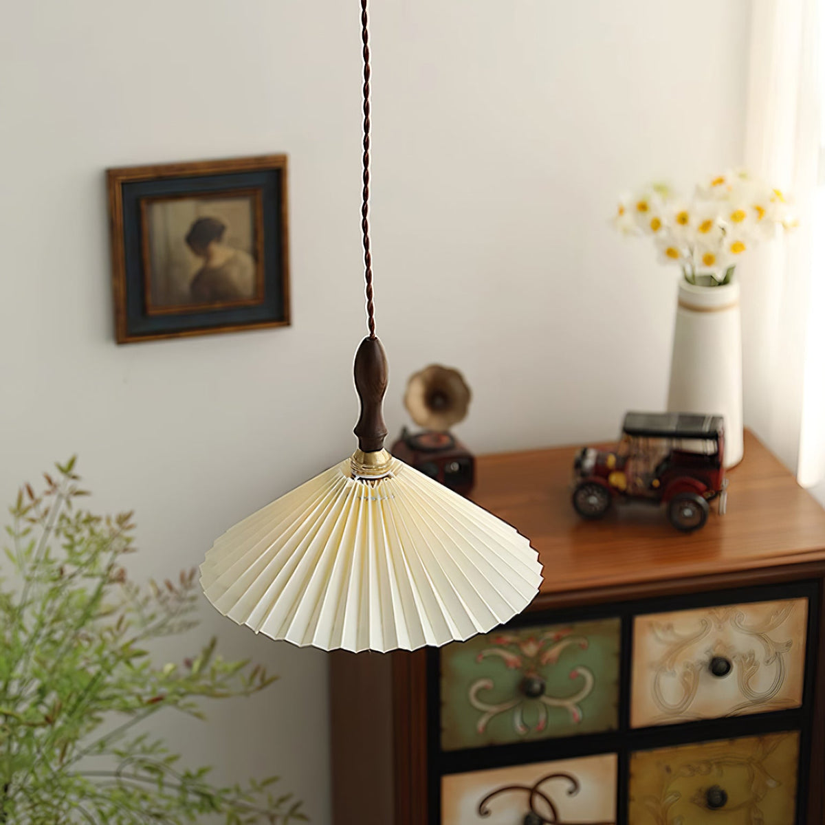 Prairie Pleated Plug In Pendant Lamp — product view 13