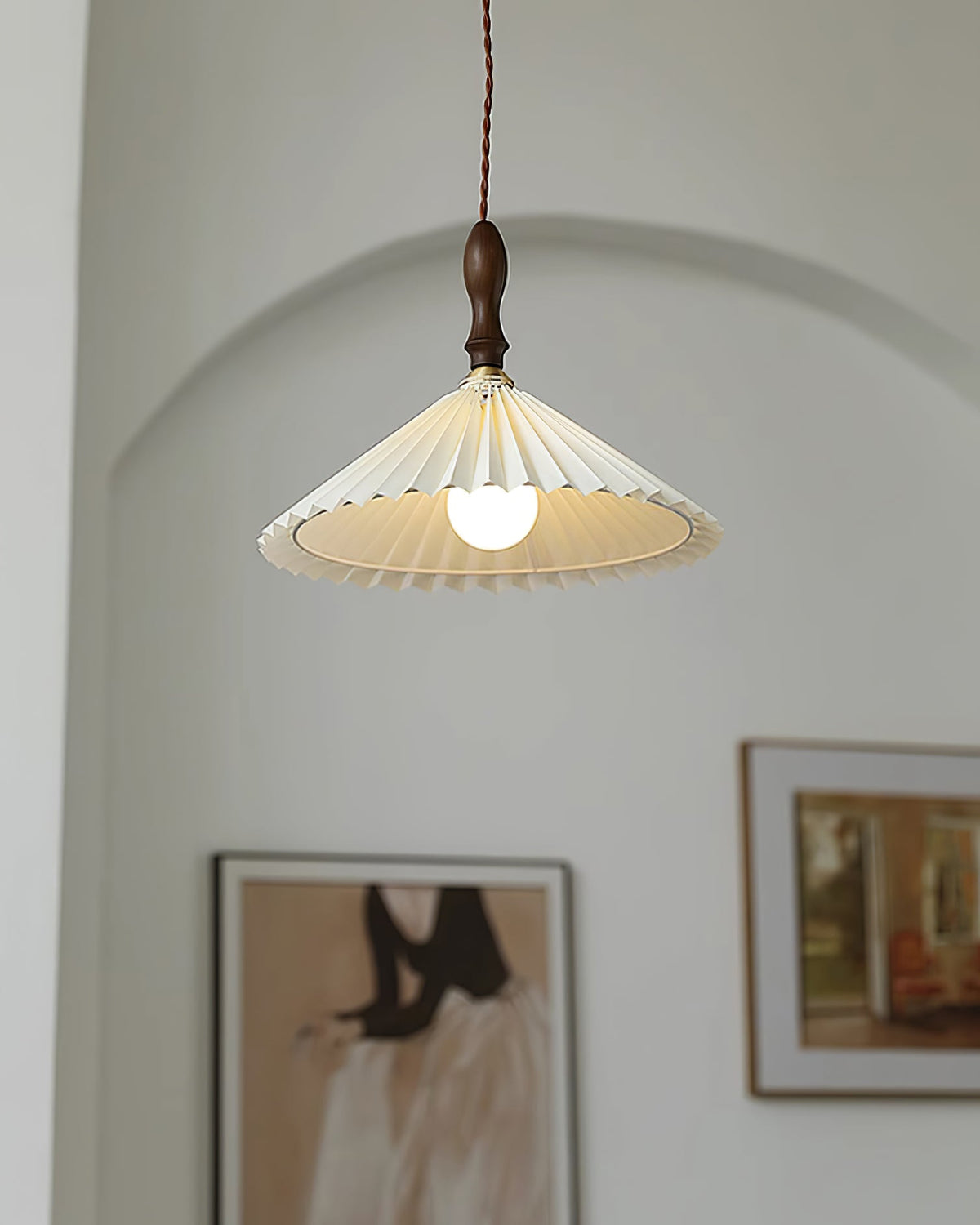 Prairie Pleated Plug In Pendant Lamp — product view 15