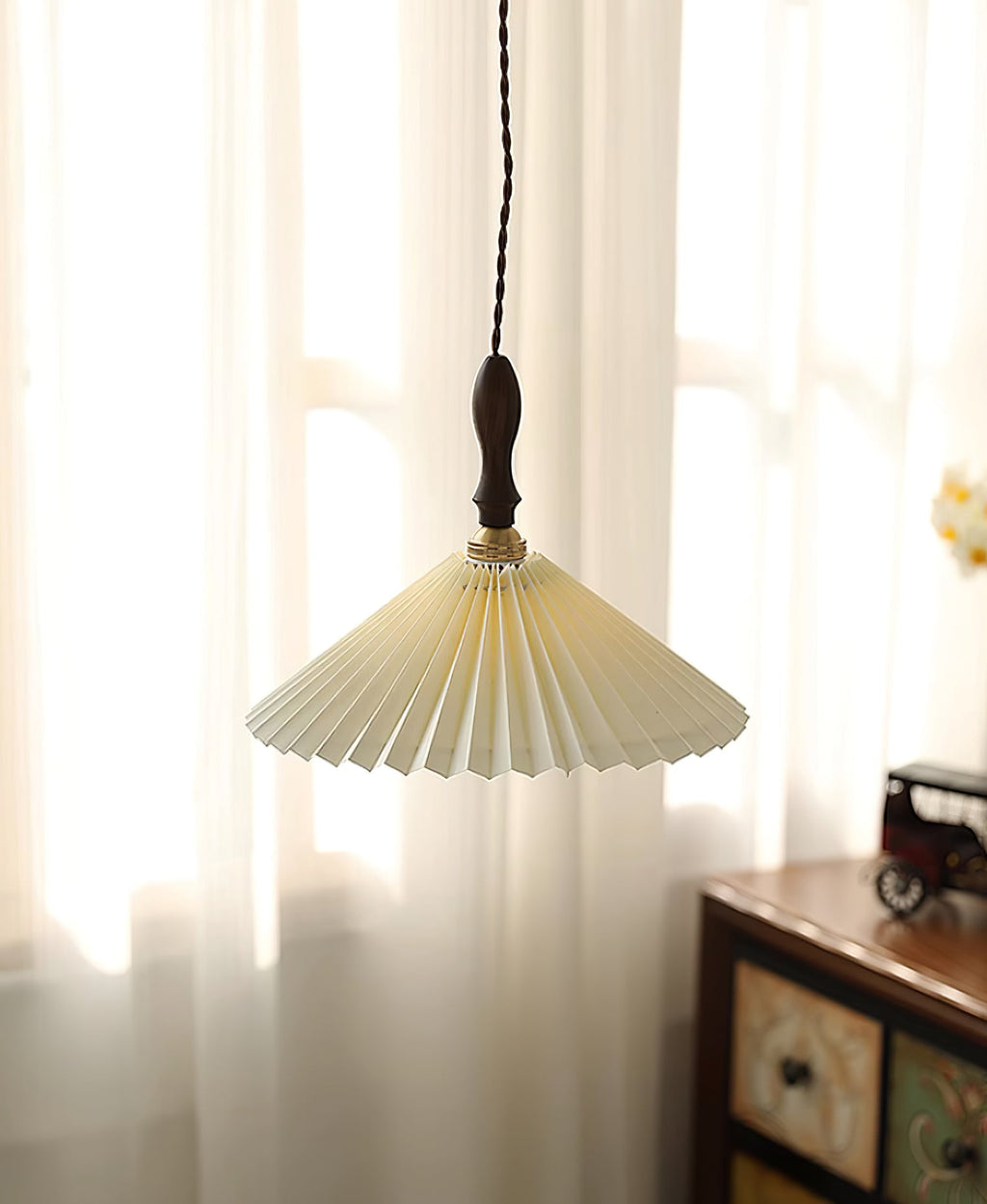 Prairie Pleated Plug In Pendant Lamp — product view 19