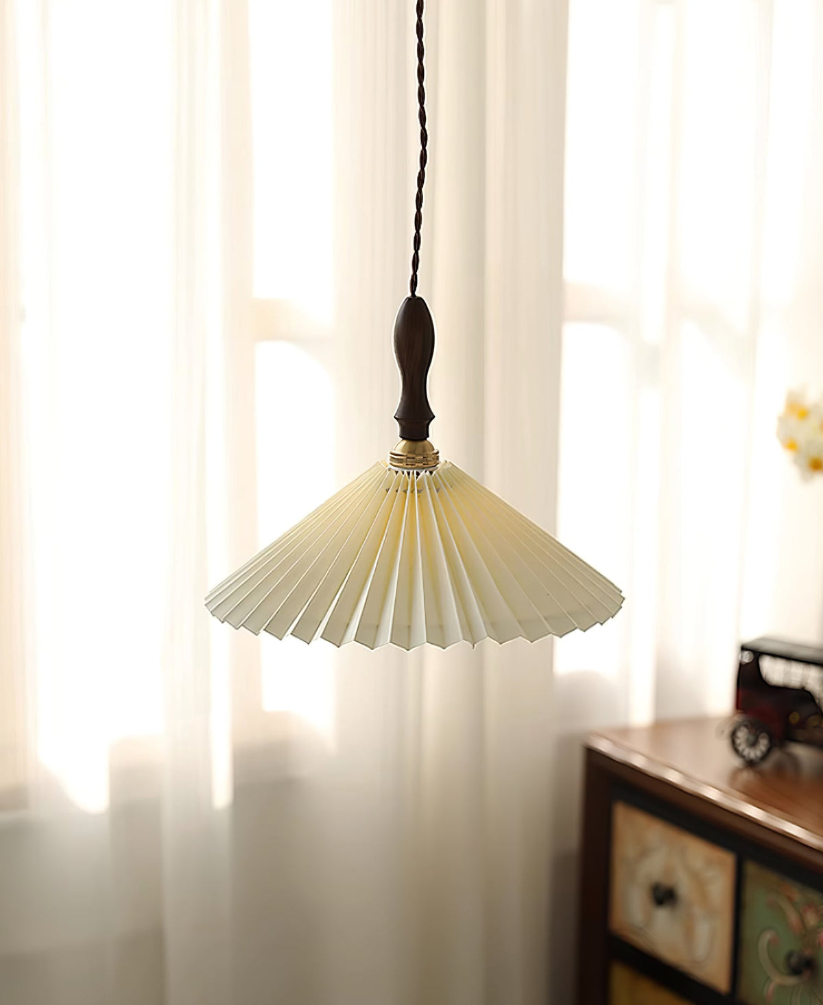 Prairie Pleated Plug In Pendant Lamp — product view 19