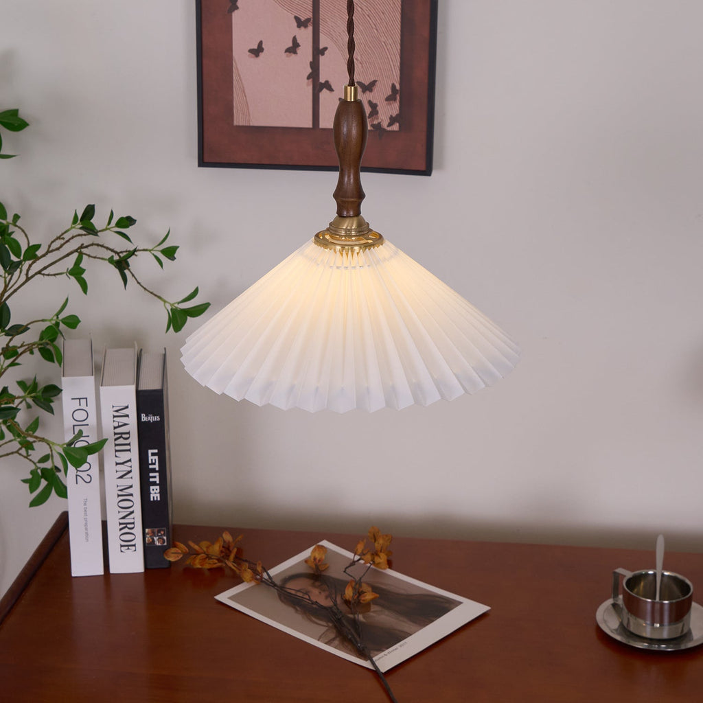 Prairie Pleated Plug In Pendant Lamp — product view 24