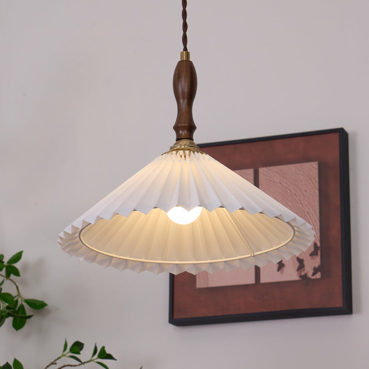 Prairie Pleated Plug In Pendant Lamp — product view 25