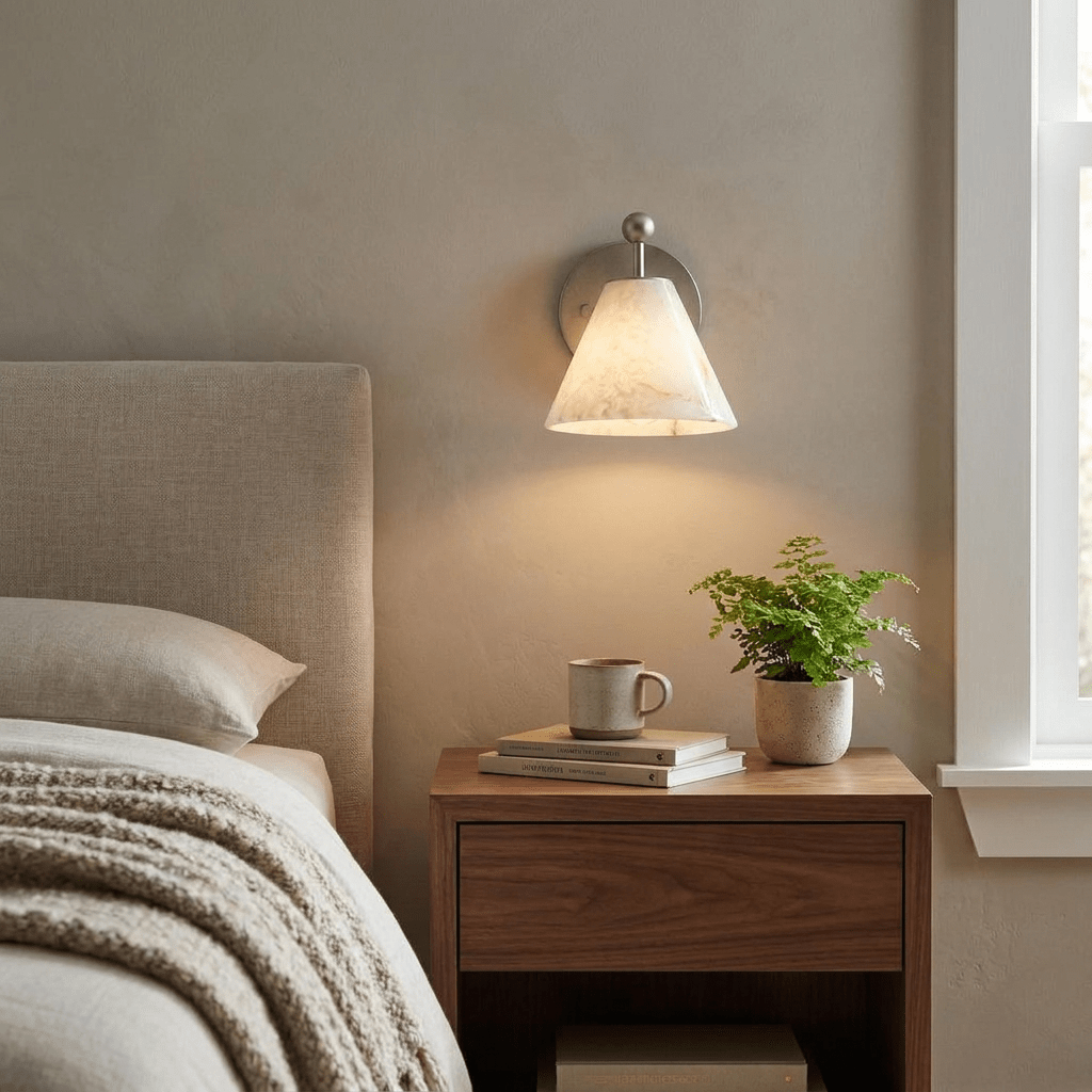 Alabaster Angled Wall Sconce – product view 3