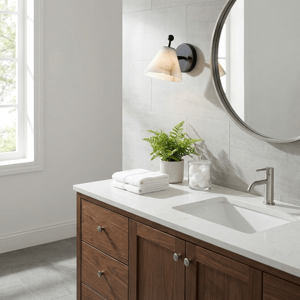 Alabaster Angled Wall Sconce – product view 5