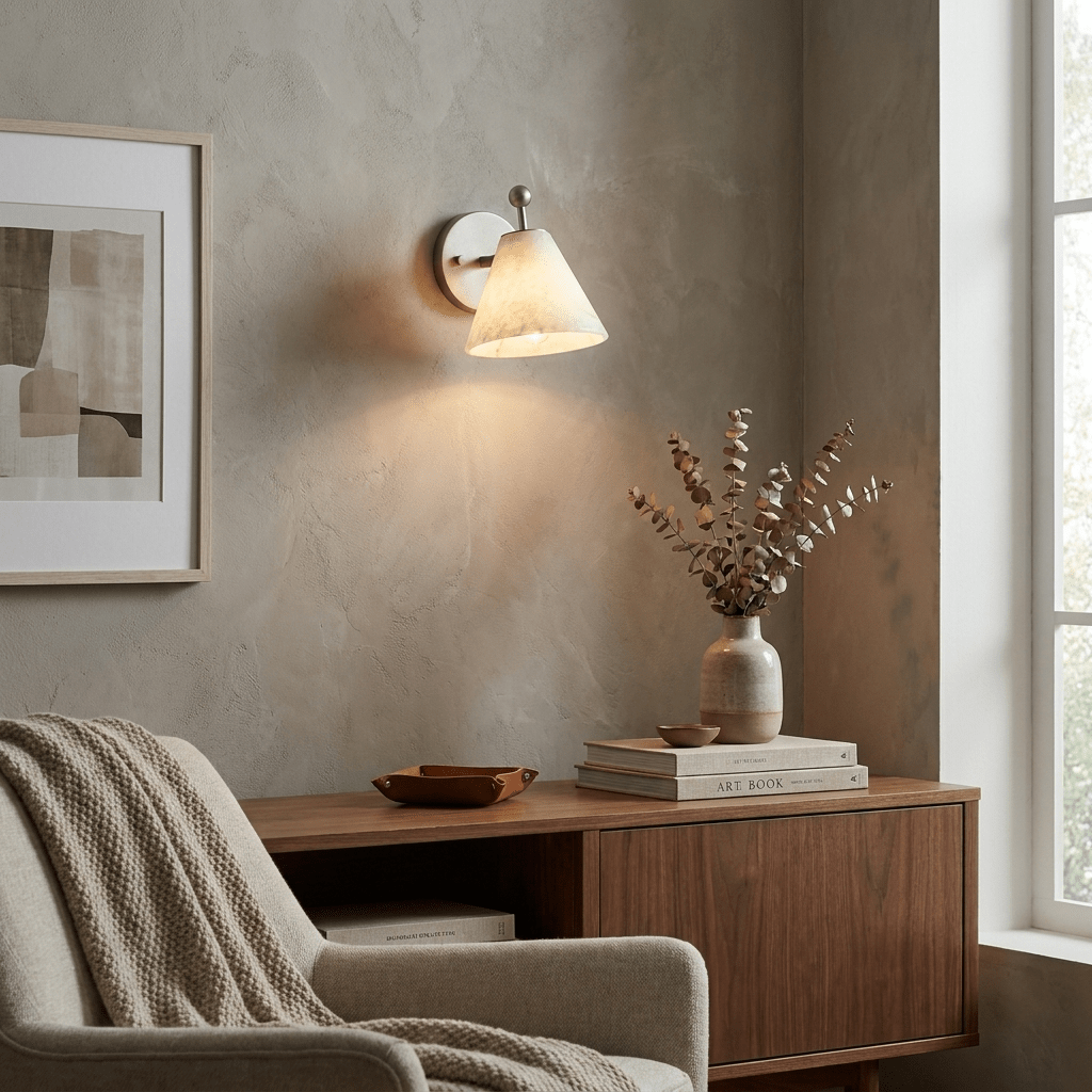 Alabaster Angled Wall Sconce – product view 10
