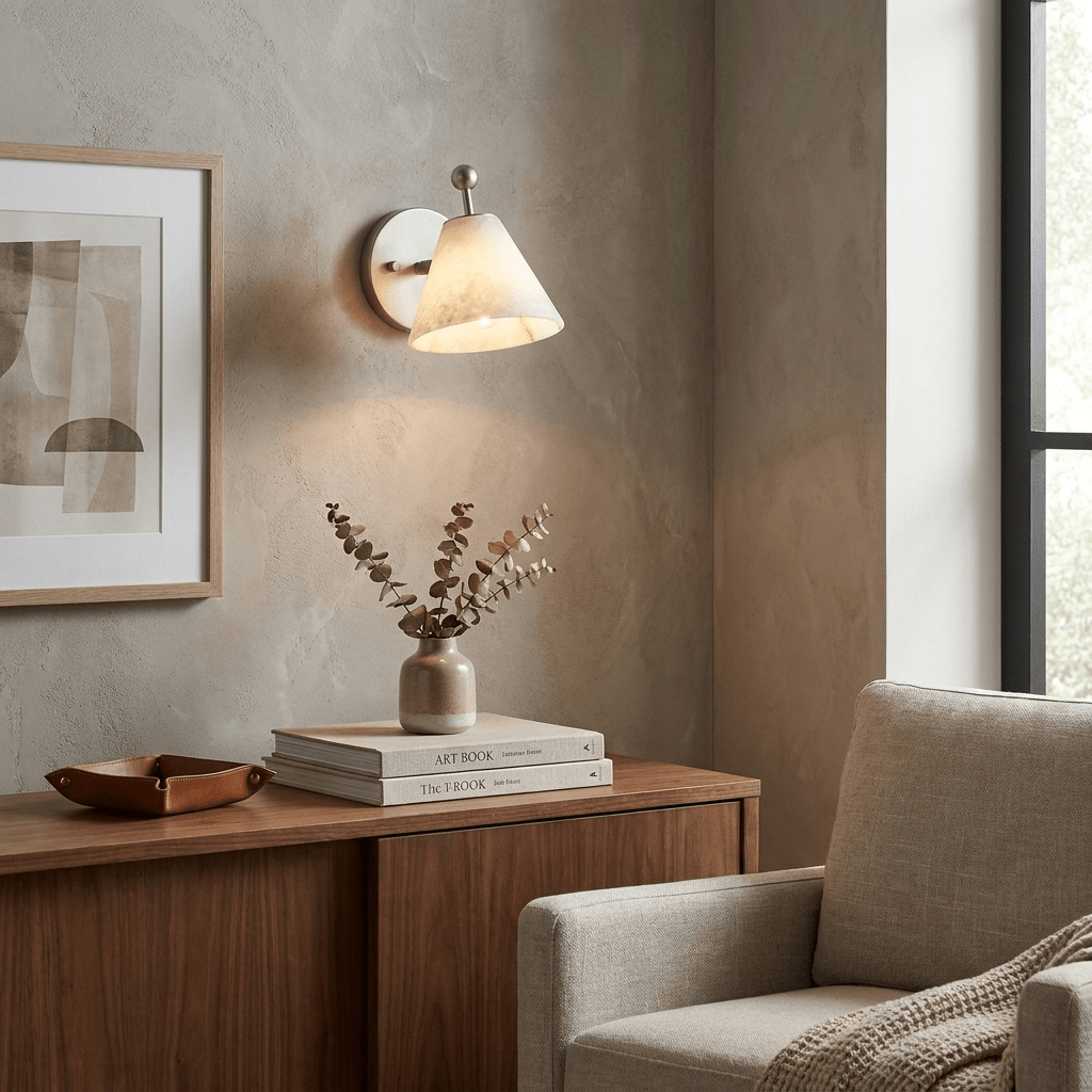 Alabaster Angled Wall Sconce – product view 11
