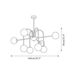 Black Doris Glass Chandelier — product view 5