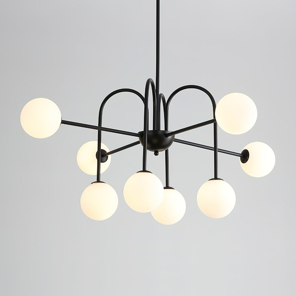 Black Doris Glass Chandelier — product view 9