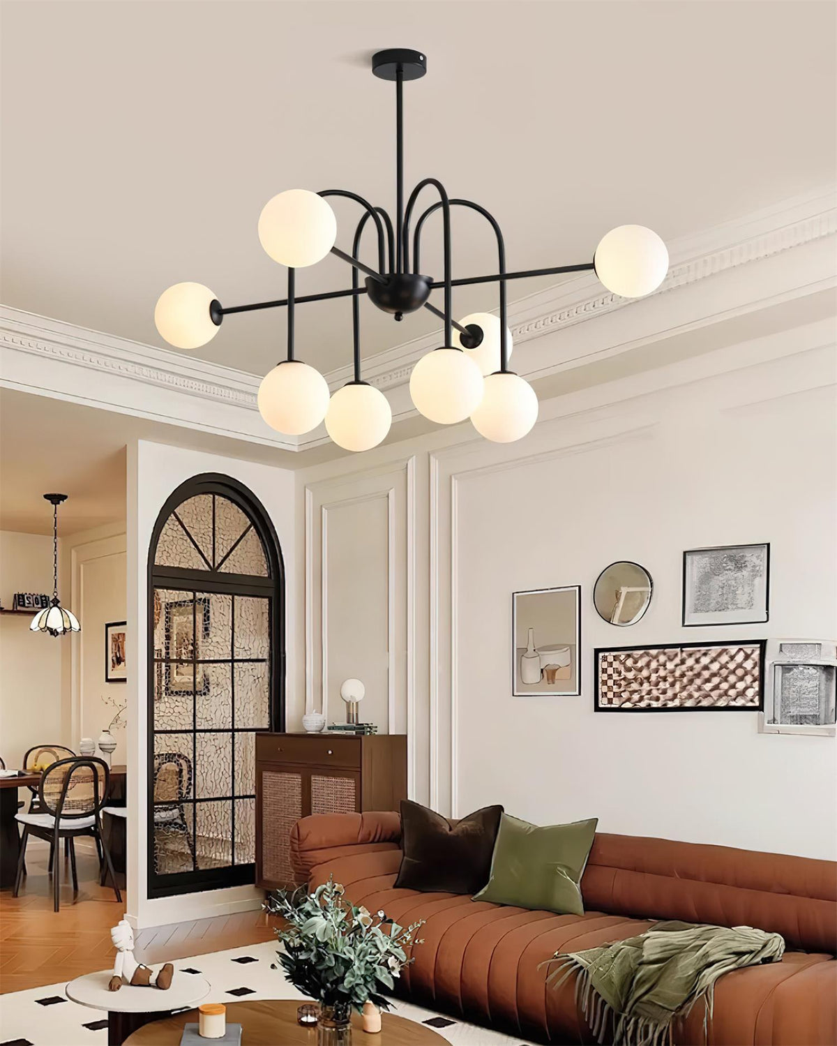 Black Doris Glass Chandelier — product view 11