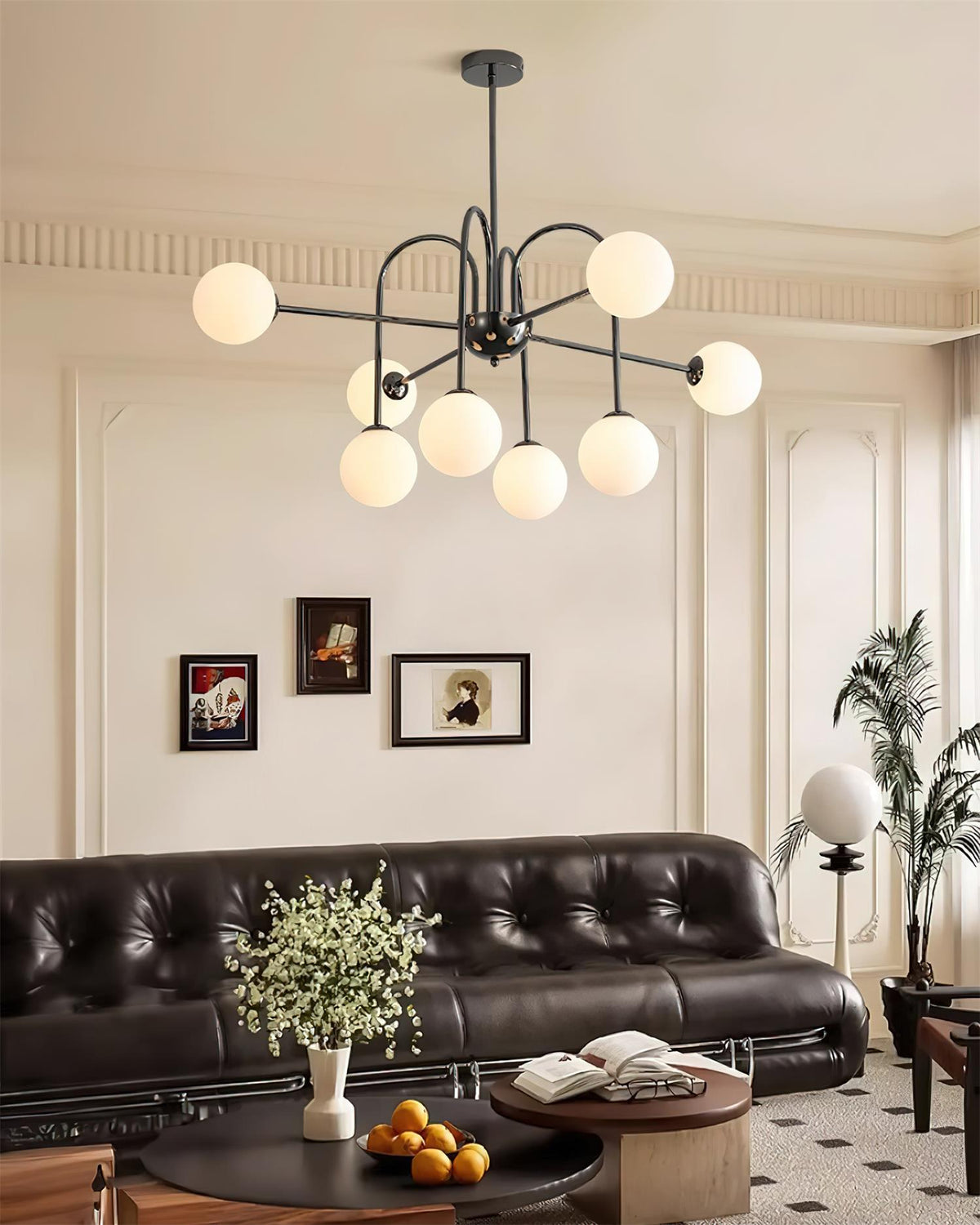 Black Doris Glass Chandelier — product view 15