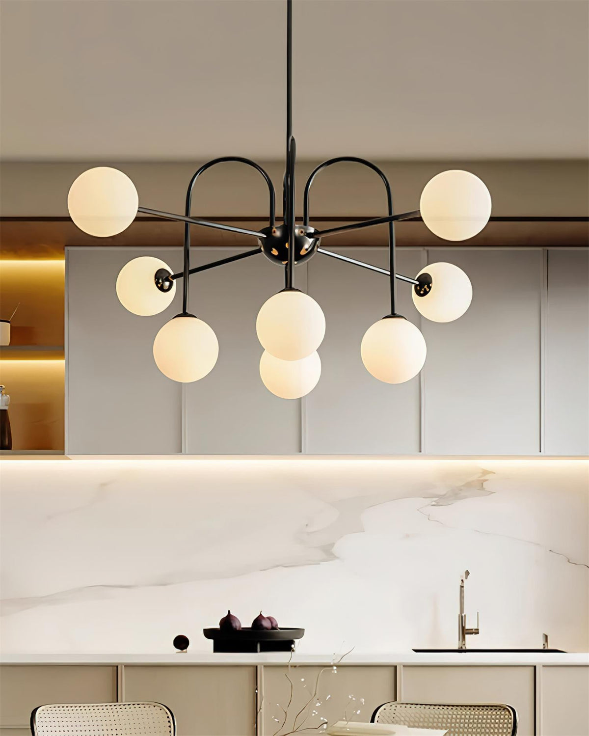 Black Doris Glass Chandelier — product view 18