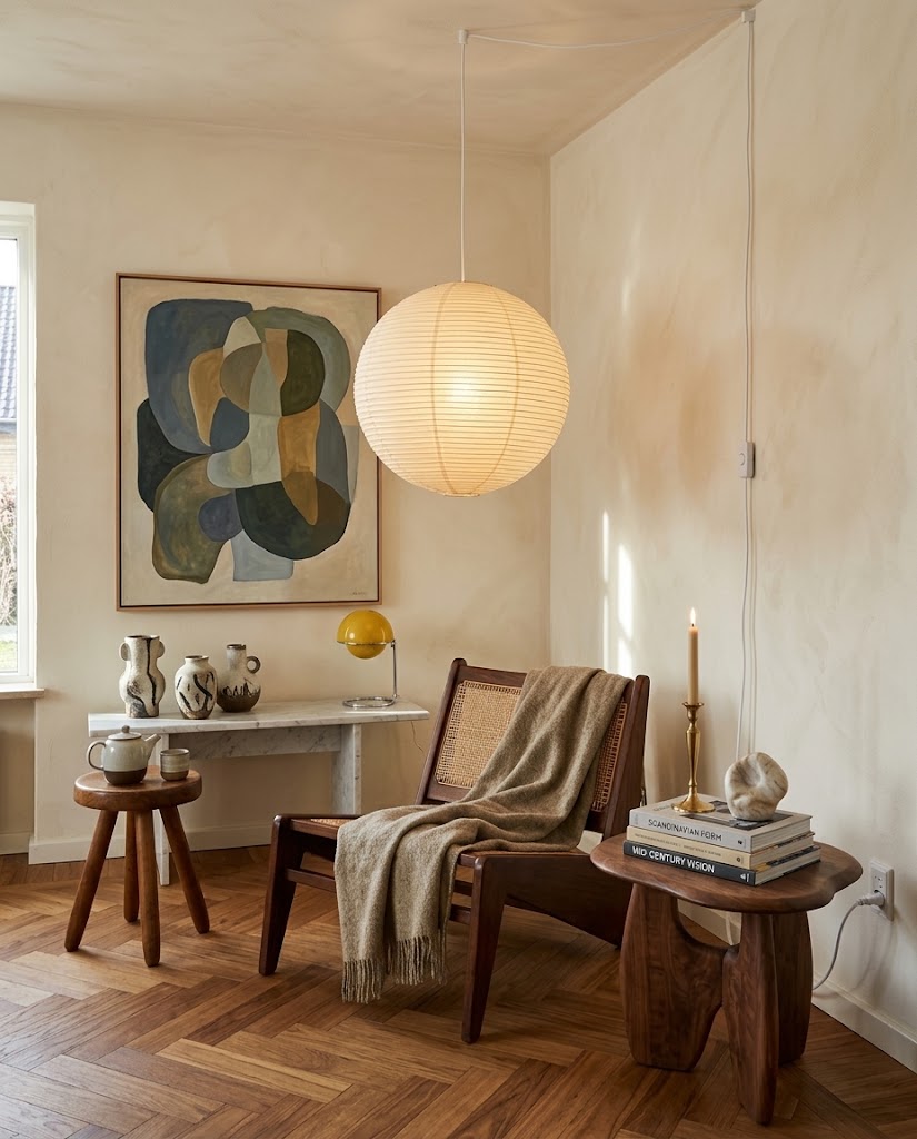 Rice Paper Plug-In Pendant Lamp R32 – White Wire — product view 11