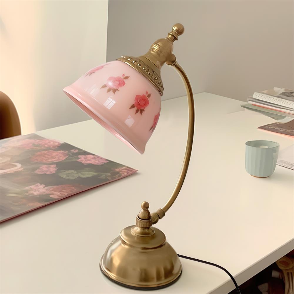 Mishya Floral Glass Table Lamp — product view 4