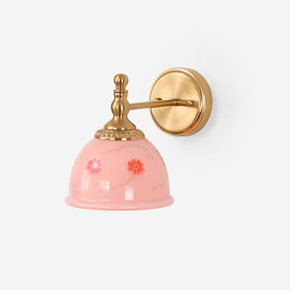 Mishya Floral Glass Wall Lamp — product view 1