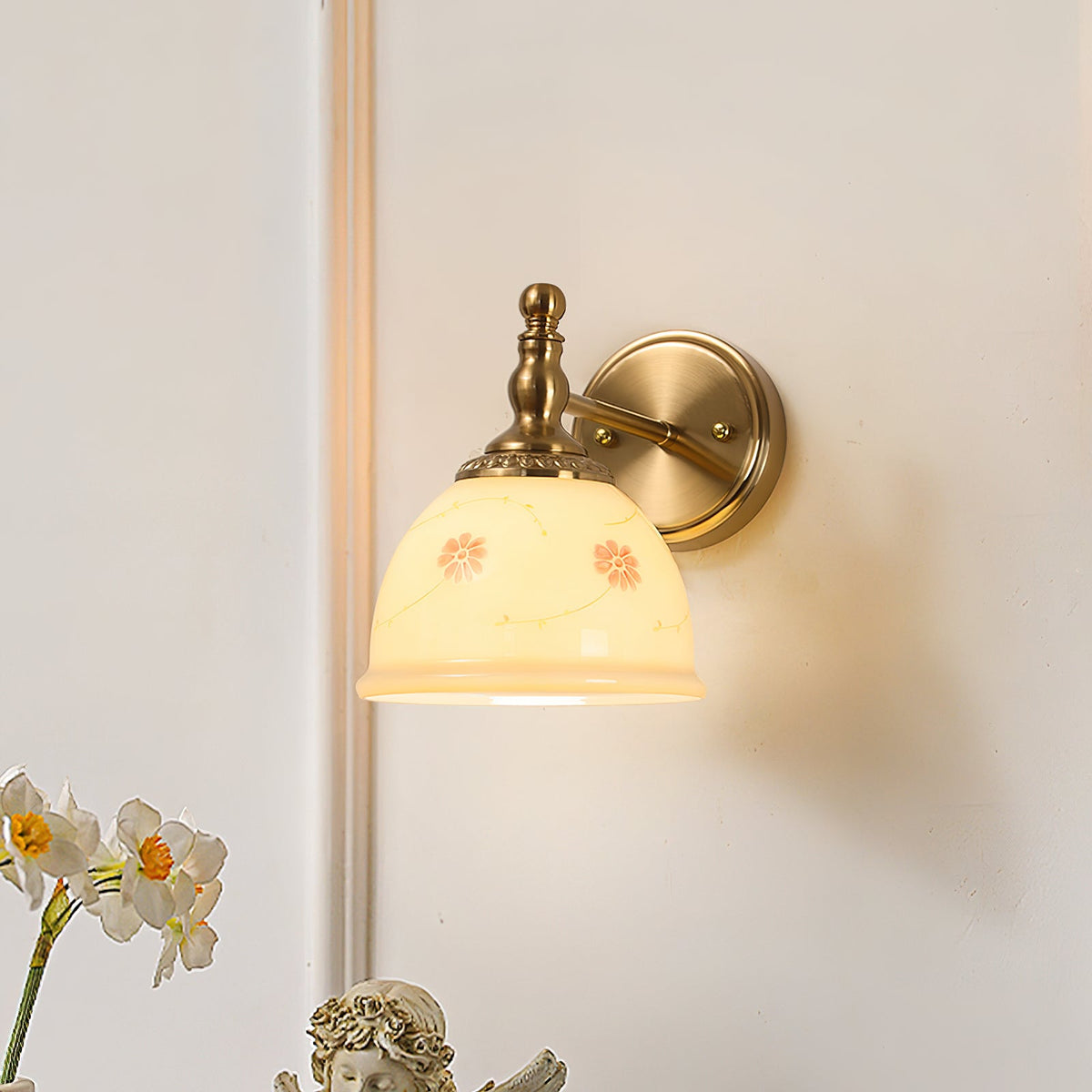 Mishya Floral Glass Wall Lamp — product view 12