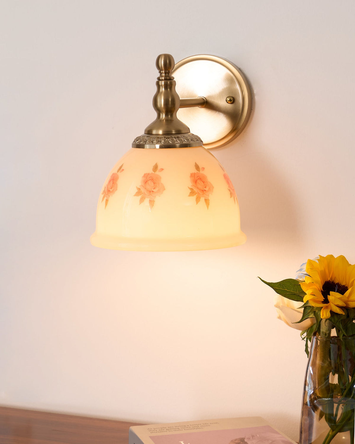 Mishya Floral Glass Wall Lamp — product view 27