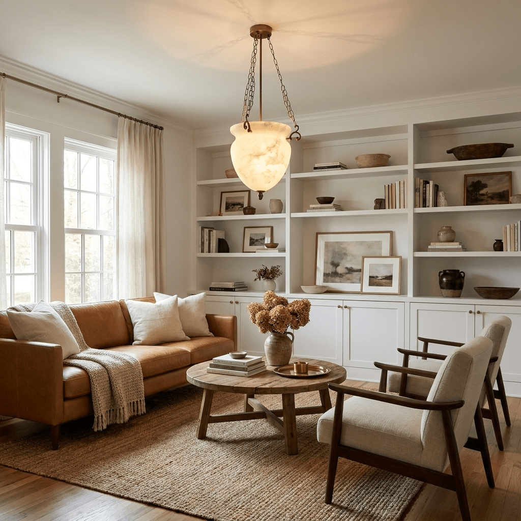 Alabaster Chain Urn Pendant Light – product view 10