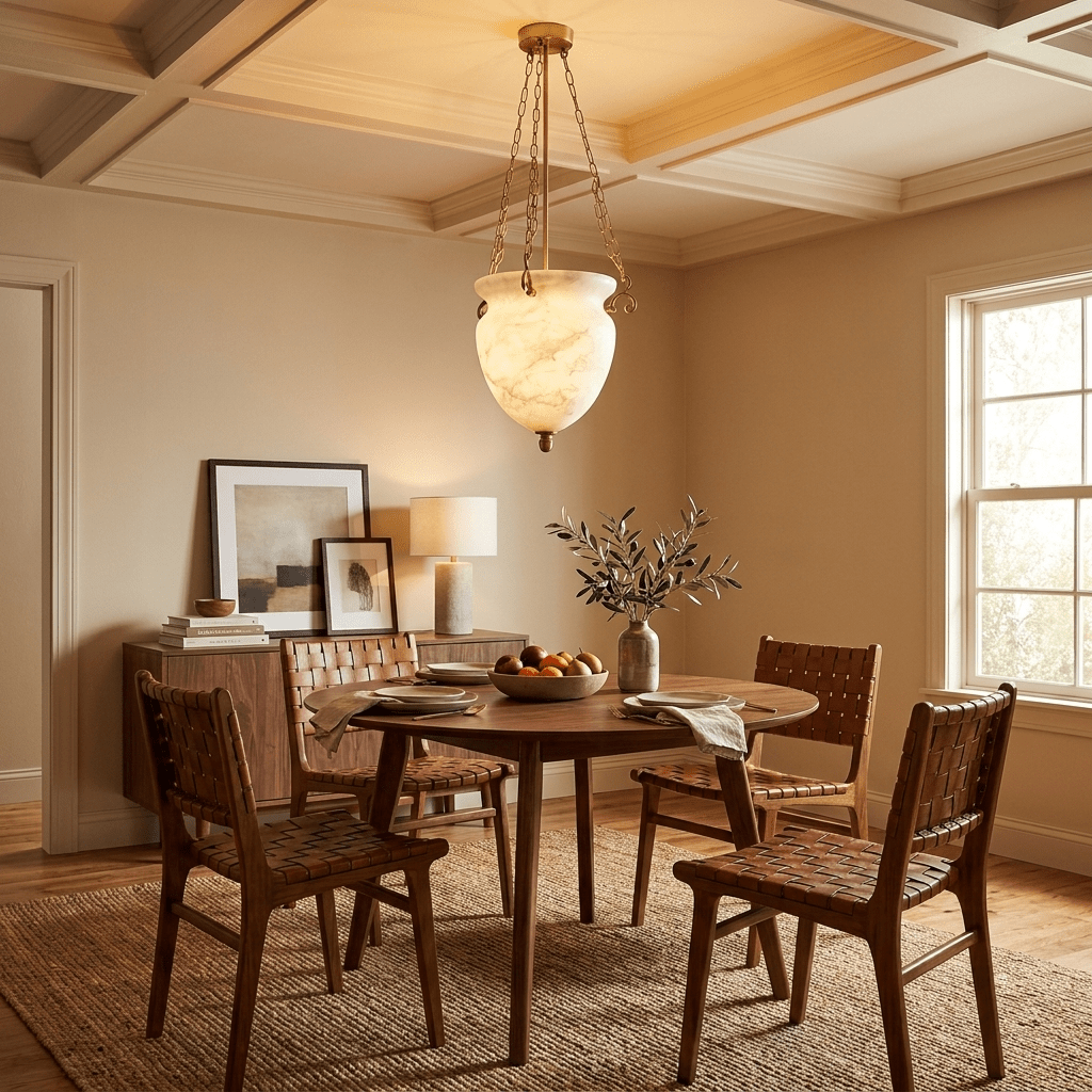 Alabaster Chain Urn Pendant Light – product view 11