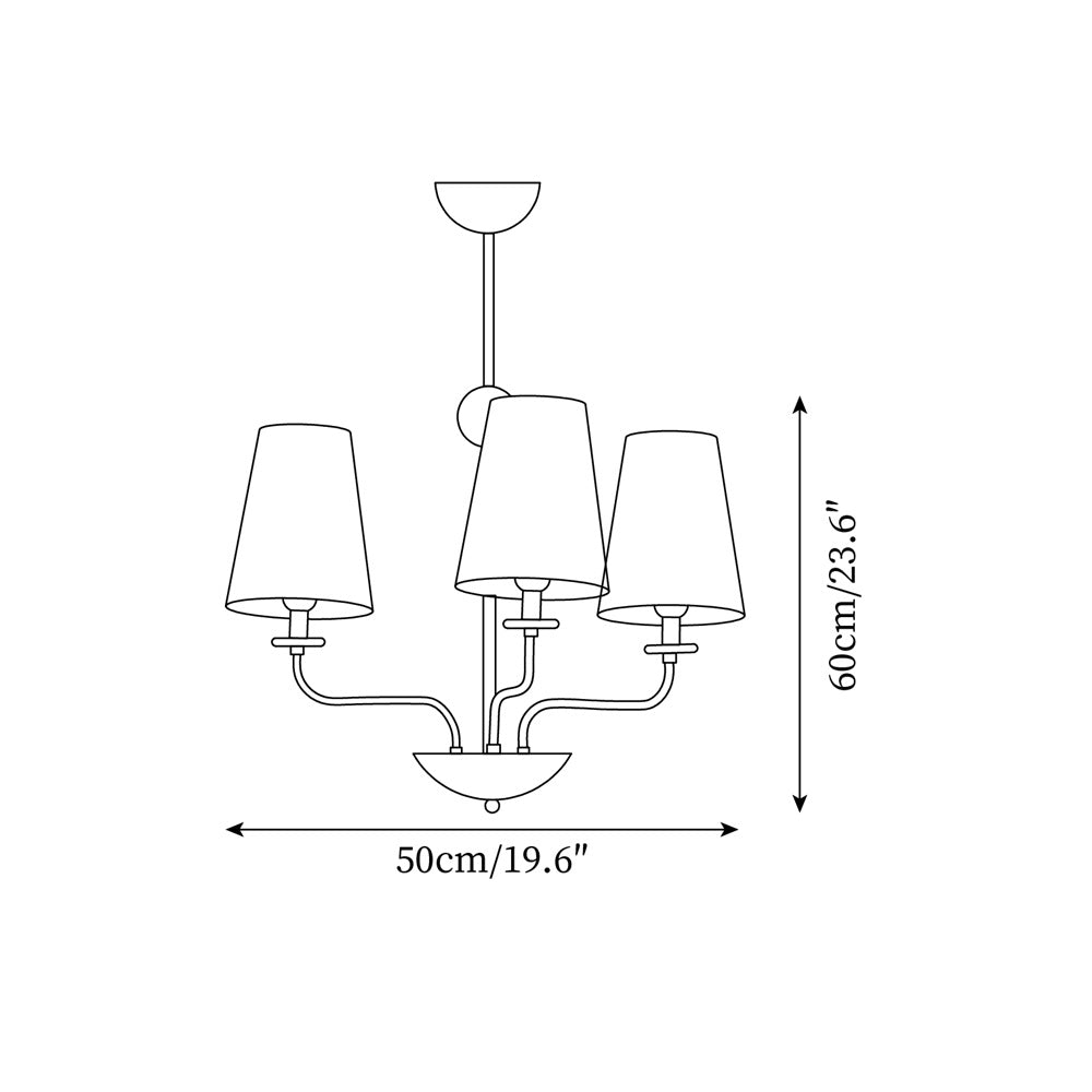 Siena Fabric Chandelier — product view 5