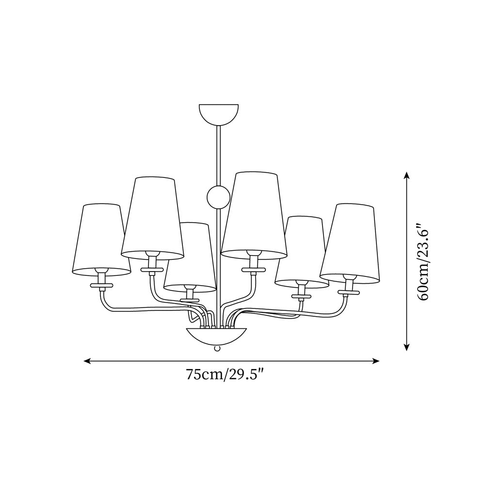 Siena Fabric Chandelier — product view 6