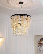Amelia Wood Bead Chandelier — product view 4