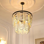 Amelia Wood Bead Chandelier — product view 9