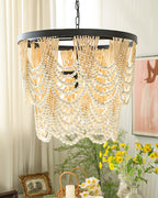 Amelia Wood Bead Chandelier — product view 11