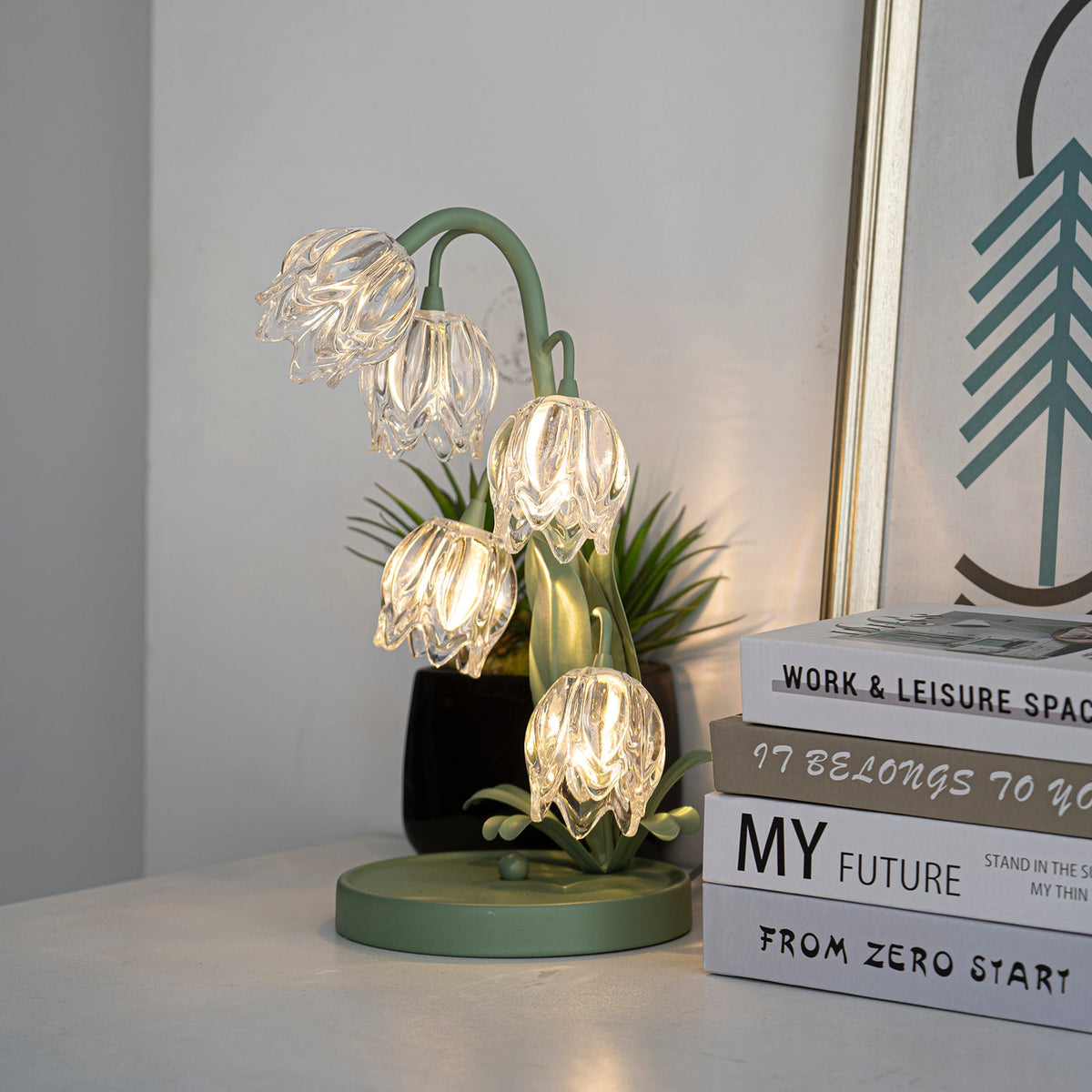 Niya Green Glass Table Lamp — product view 18