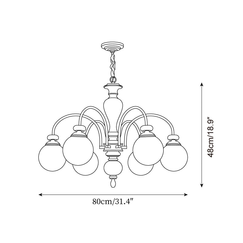 Guillerme Glass Chandelier — product view 6