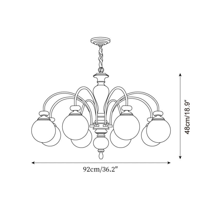 Guillerme Glass Chandelier — product view 7