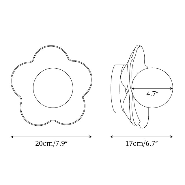 La Fleur Plug In Glass Wall Lamp — product view 5