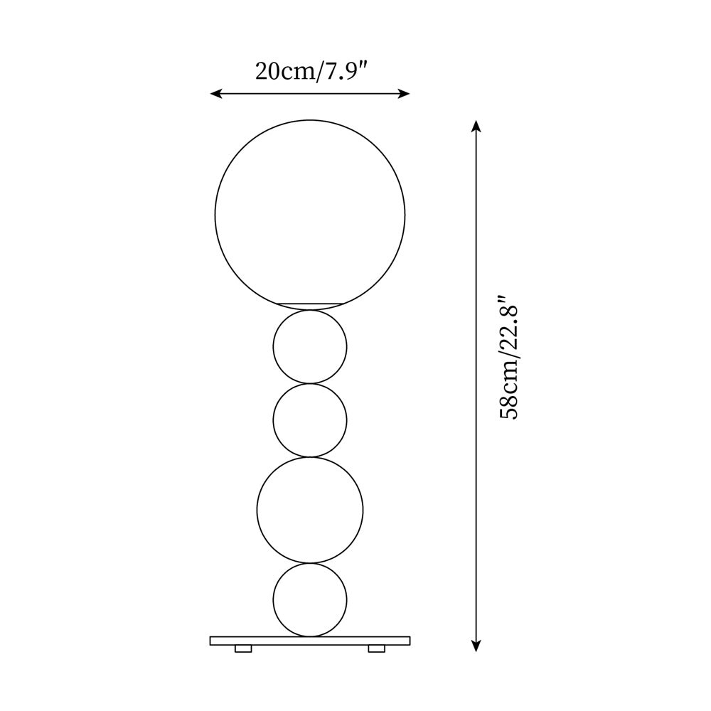 Sweetie Round Ball Glass Table Lamp — product view 5