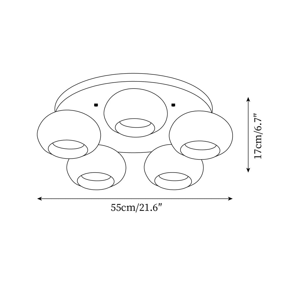 Hailie Glass Ceiling Light — product view 5