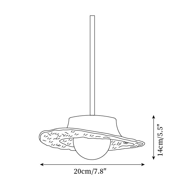 Grima Hat Metal Pendant Lamp — product view 5