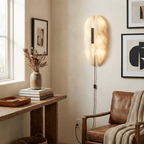 Alabaster Veil Plug-in Wall Sconce – product view 4