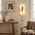 Alabaster Veil Plug-in Wall Sconce – product view 5