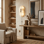 Alabaster Veil Plug-in Wall Sconce – product view 6