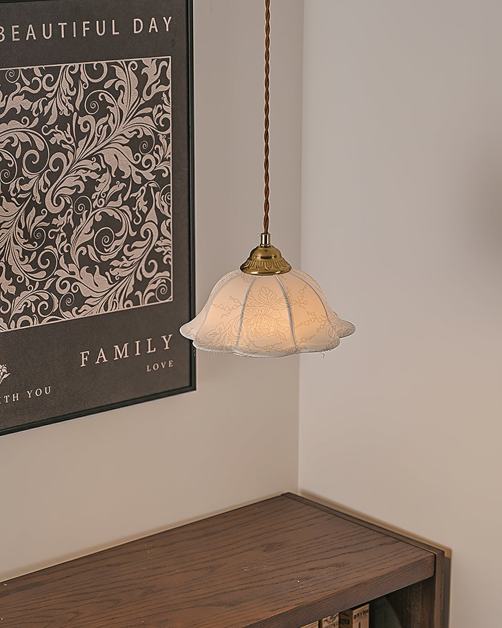 Stella Fabric Pendant Lamp — product view 6