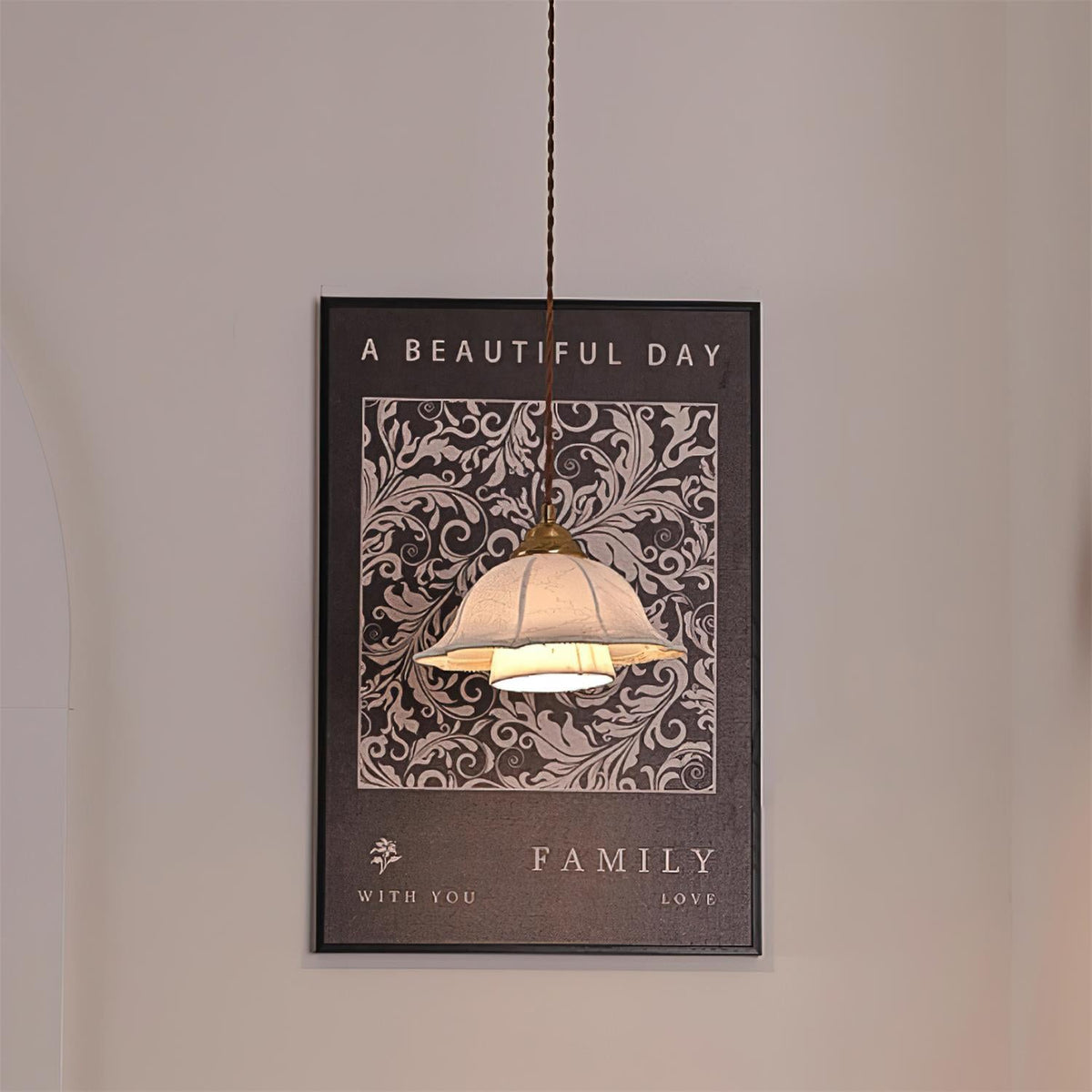 Stella Fabric Pendant Lamp — product view 8