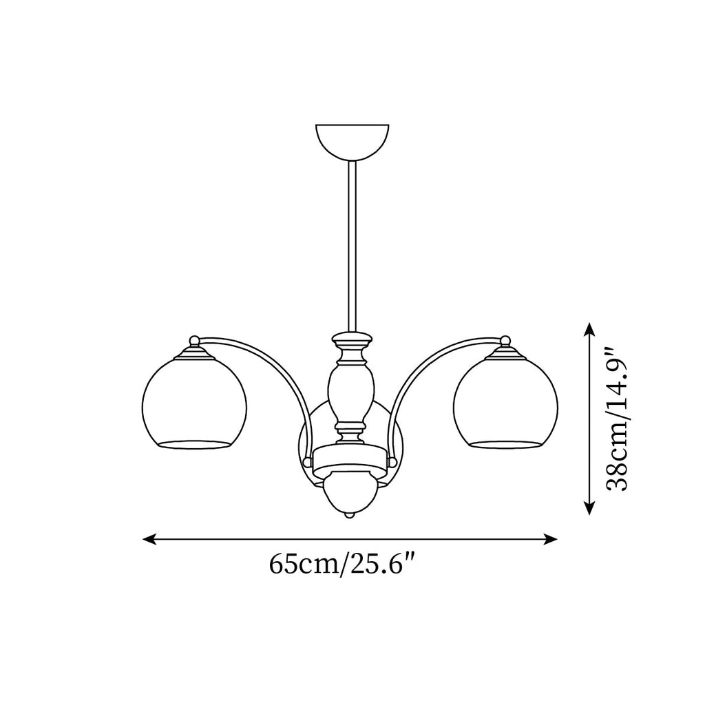 Keston Glass Chandelier — product view 5